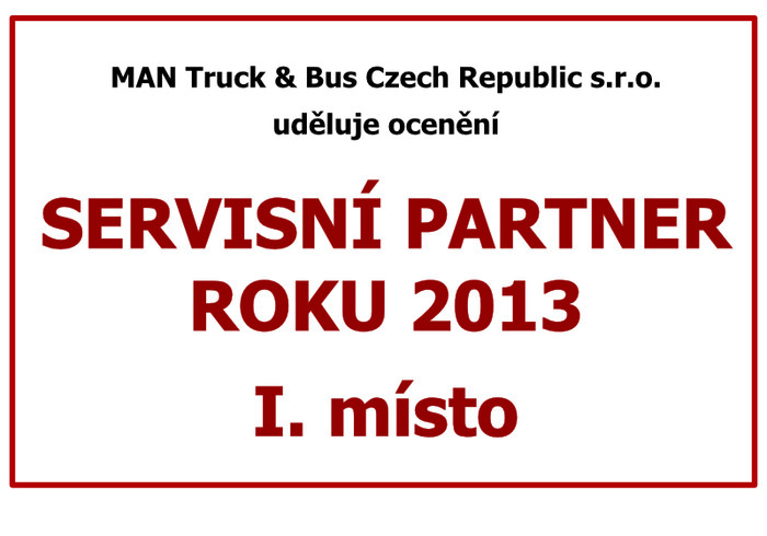 Servisní partner roku 2013