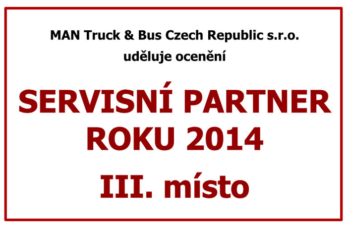 Servisní partner roku 2014